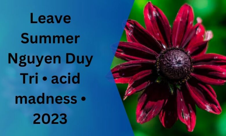 Leave Summer Nguyen Duy Tri • acid madness • 2023